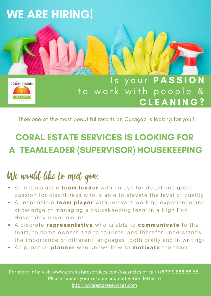 HR Supervisor Housekeeping Advertentie Supervisor Housekeeping
